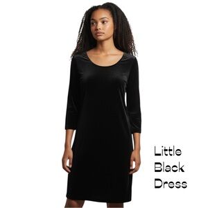Material Girl Black Velvet Dress Size XL